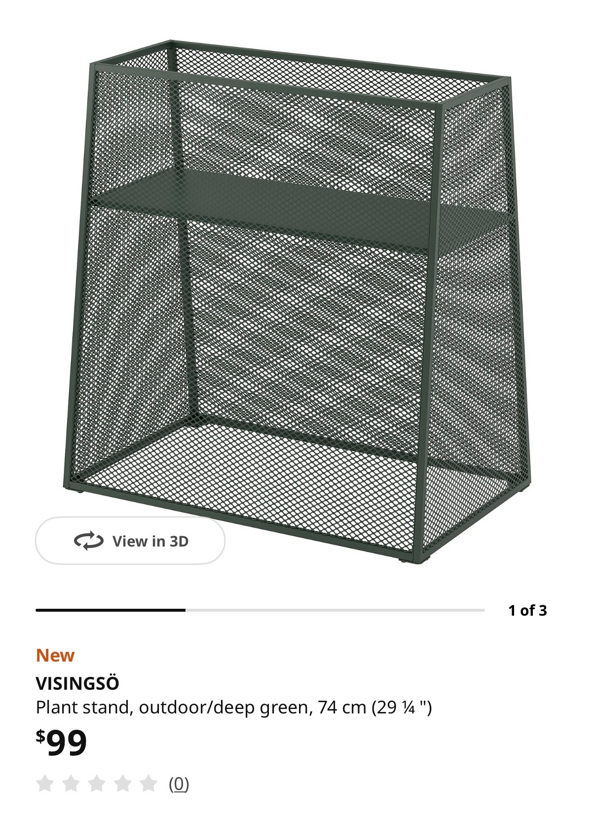 2 outdoor metal plant stands - Ikea Visingso