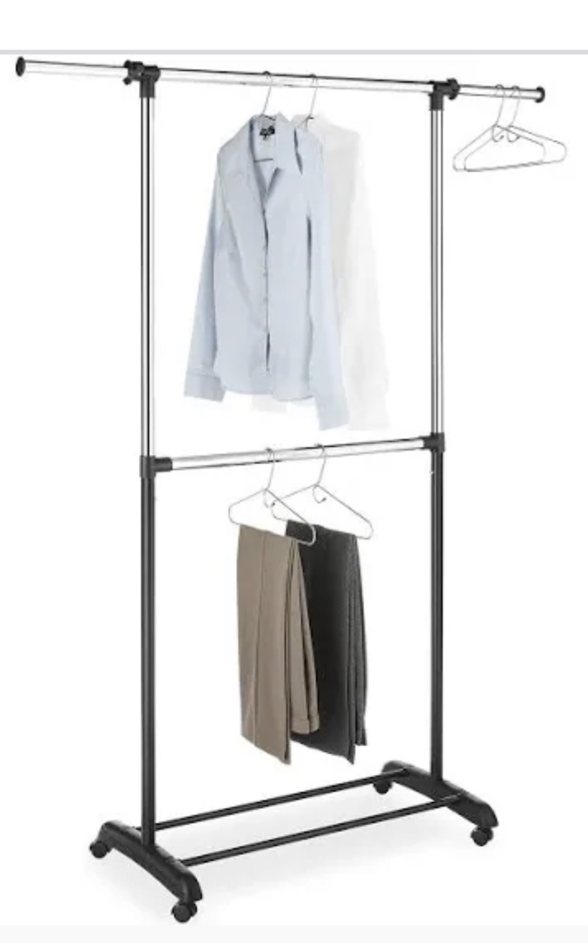 Double trail clothing rack